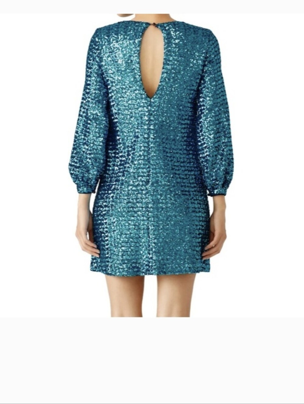 Women's Hunter Bell Teal Sequin Mini Dress Size 0 - Picture 2 of 10